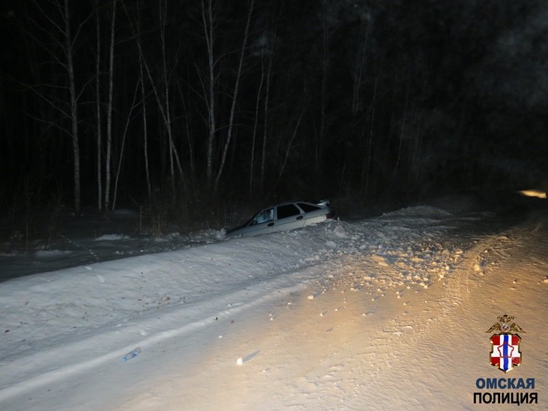 В Колосовском районе полицейские нашли угнанный автомобиль и спасли замерзавших в лесу угонщиков